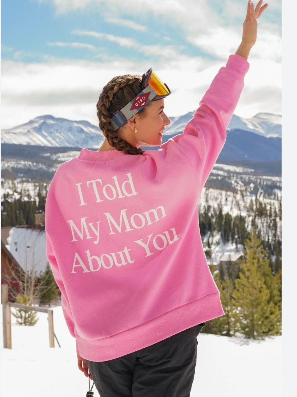 Yllw The Label I Told My Mom About You Oversized Sweatshirt Pink